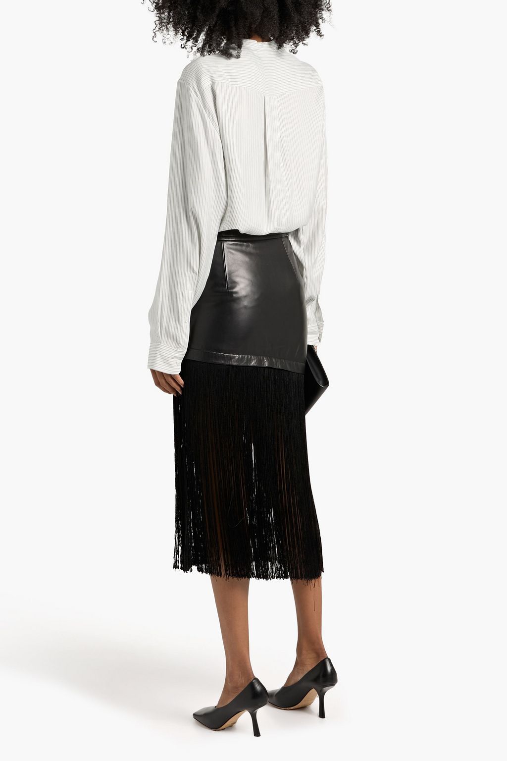 VERONICA DE PIANTE Daisy striped silk shirt
