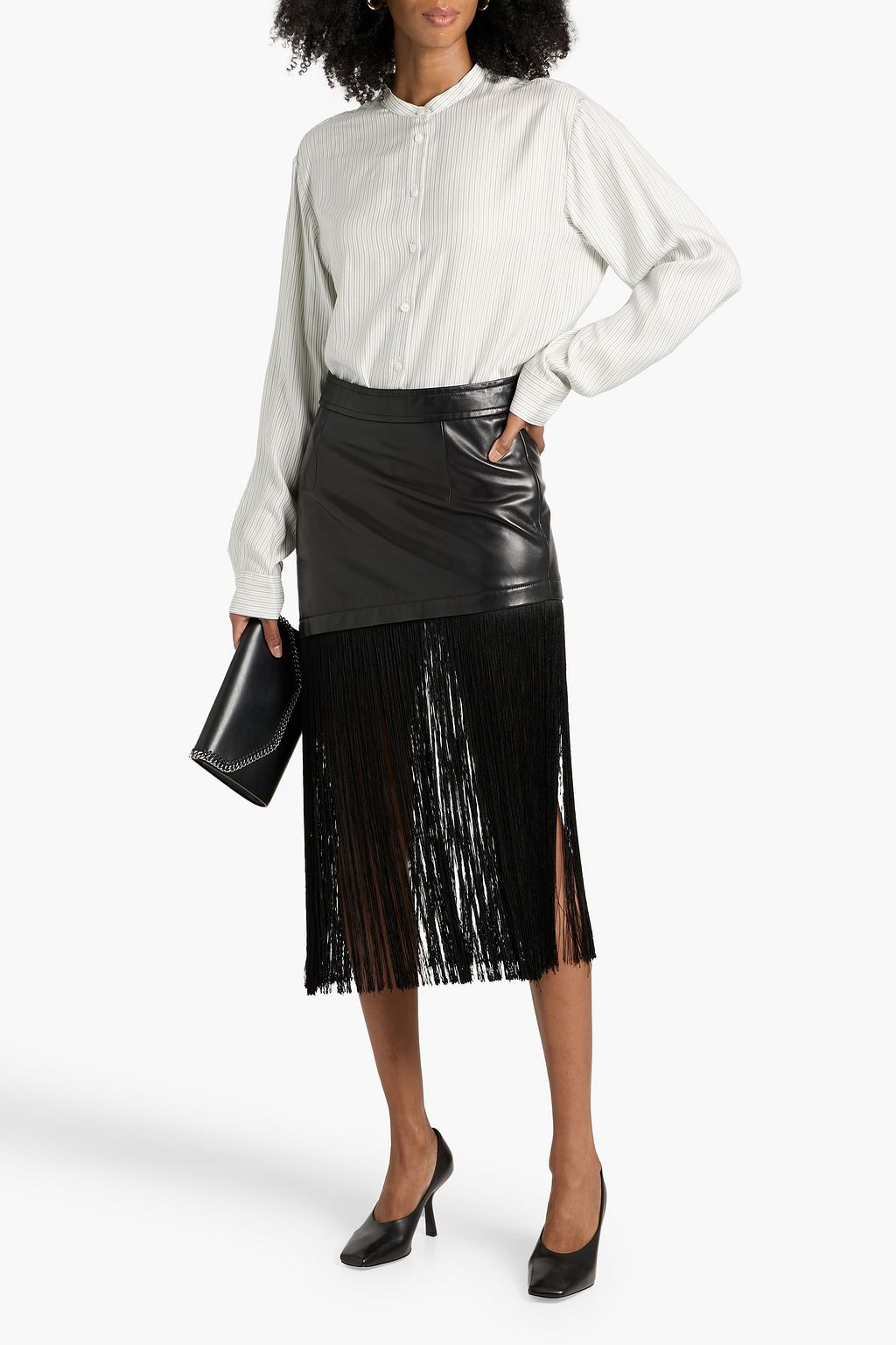 VERONICA DE PIANTE Daisy striped silk shirt