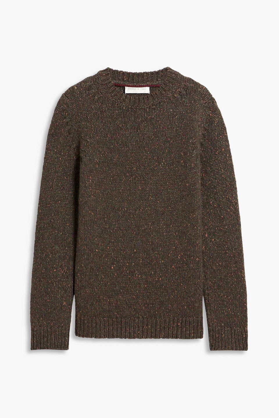 Veronica De Piante Cosima Donegal Wool-blend Sweater In Green