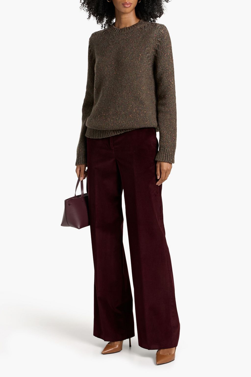 VERONICA DE PIANTE Cosima Donegal wool-blend sweater