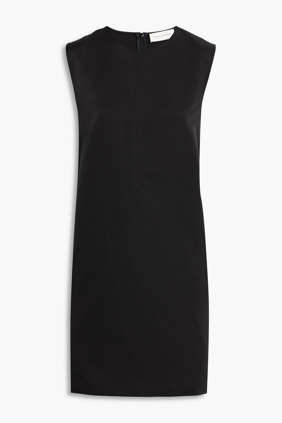 Veronica De Piante Sienna Cotton And Silk-blend Mini Dress In Black