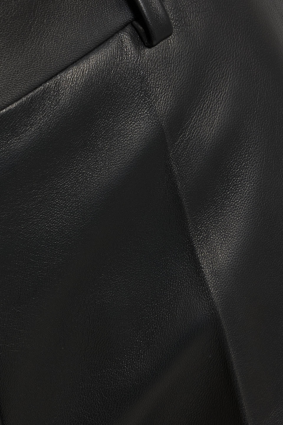 Veronica De Piante Mick Leather Straight-leg Pants In Black