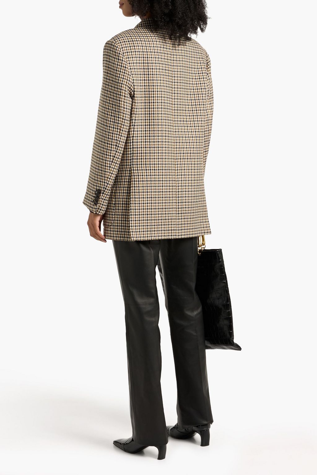 VERONICA DE PIANTE Sebastian houndstooth wool-tweed blazer