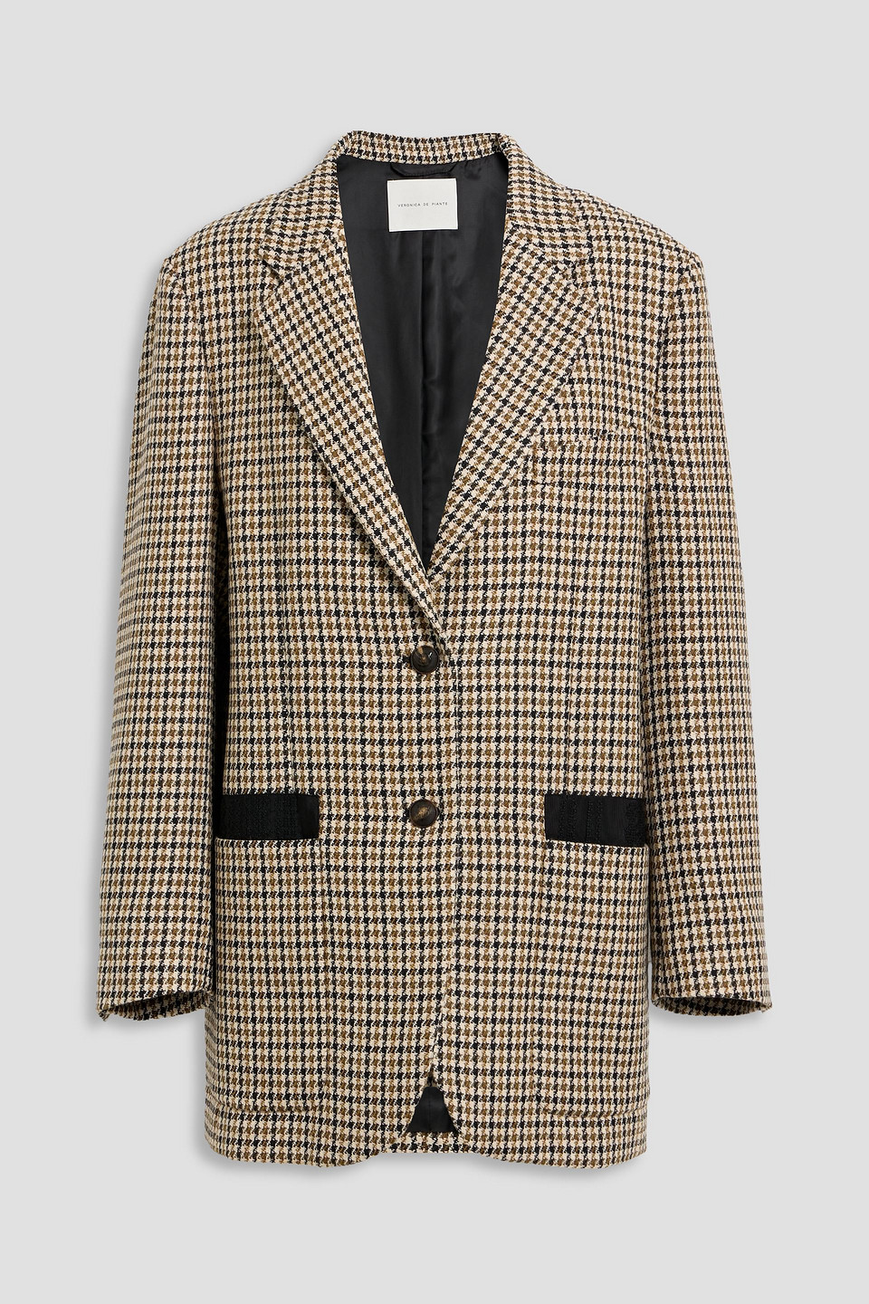 Veronica De Piante Sebastian Houndstooth Wool-tweed Blazer In Multi