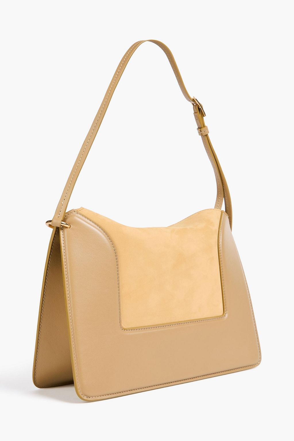 WANDLER حقيبة كتف بينالوب من الجلد وجلد السويد