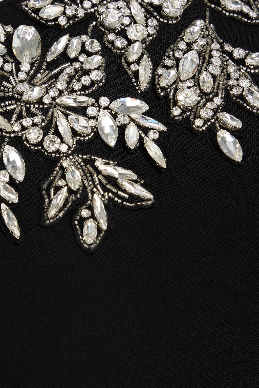 JENNY PACKHAM Off-the-shoulder embellished crepe gown