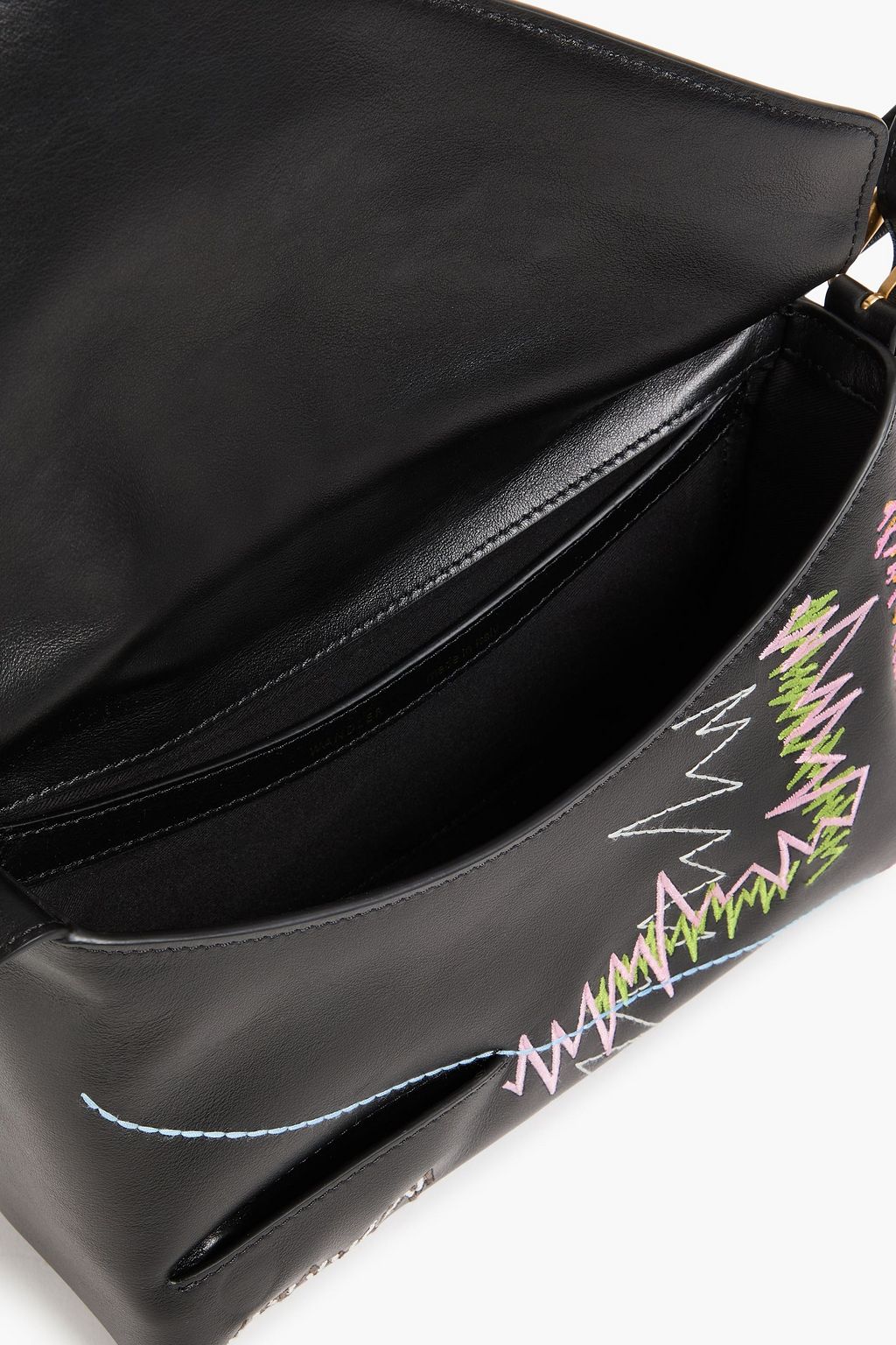 WANDLER حقيبة كتف "أوسكار باجيت" من الجلد بتصميم مطرّز