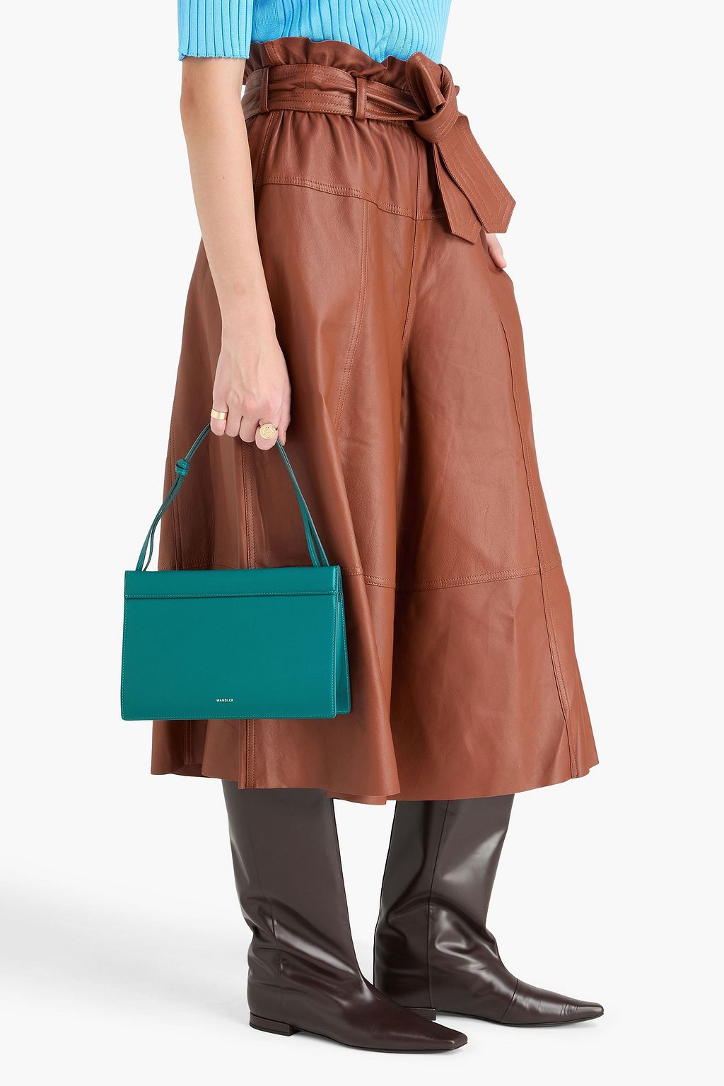 WANDLER حقيبة كتف "هانا" من الجلد