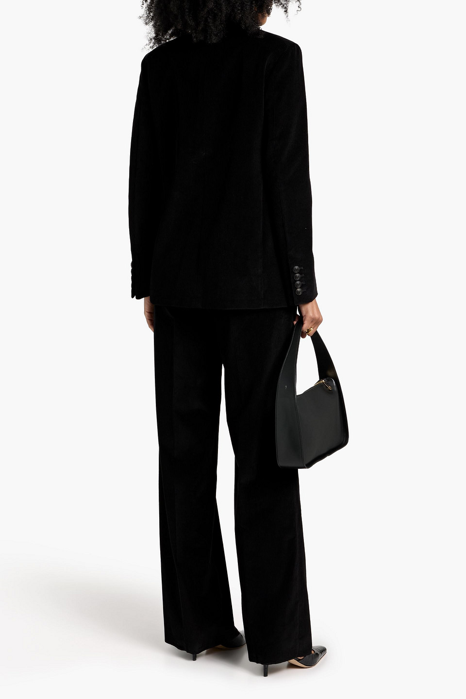 Veronica De Piante Enrico Cotton-corduroy Blazer In Black