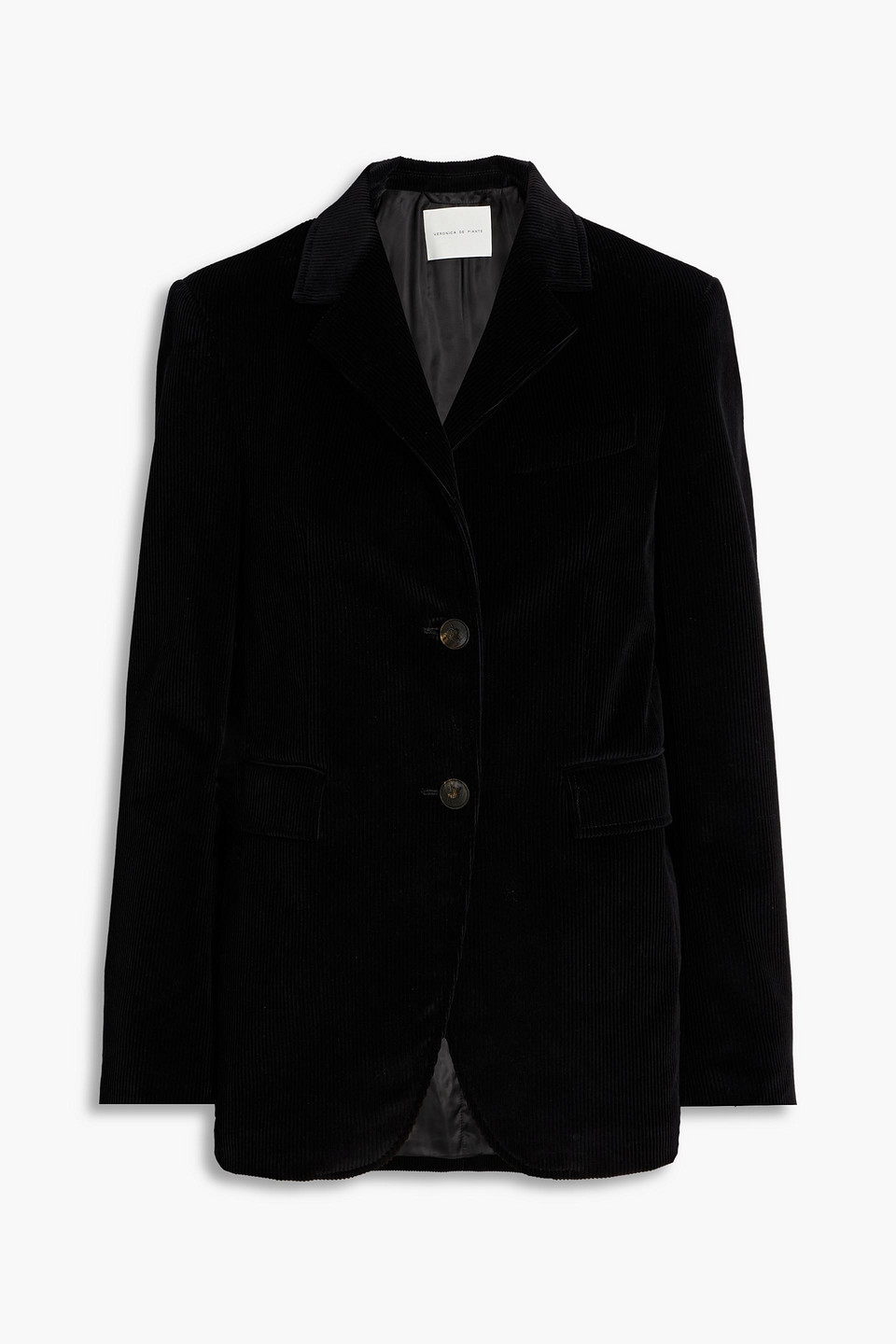 Veronica De Piante Enrico Cotton-corduroy Blazer In Black