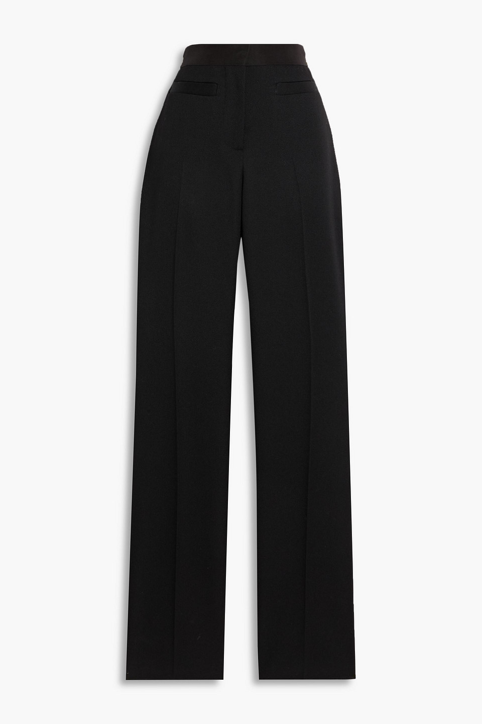 Veronica De Piante Riley Wool-twill Straight-leg Pants In Black