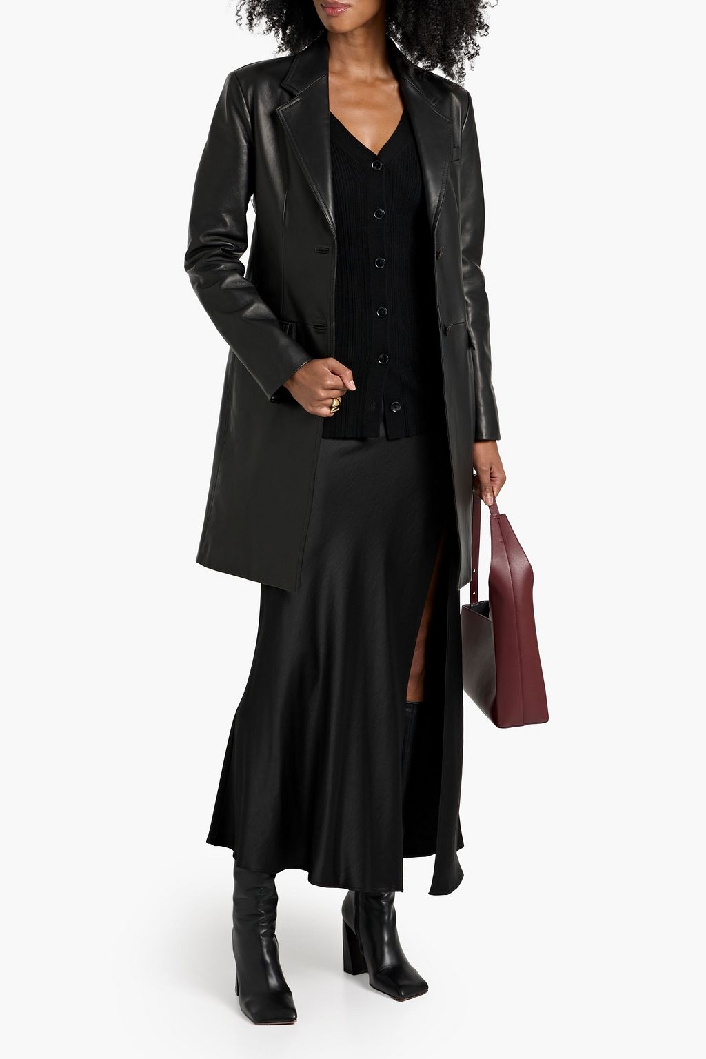 VERONICA DE PIANTE Stephanie leather coat