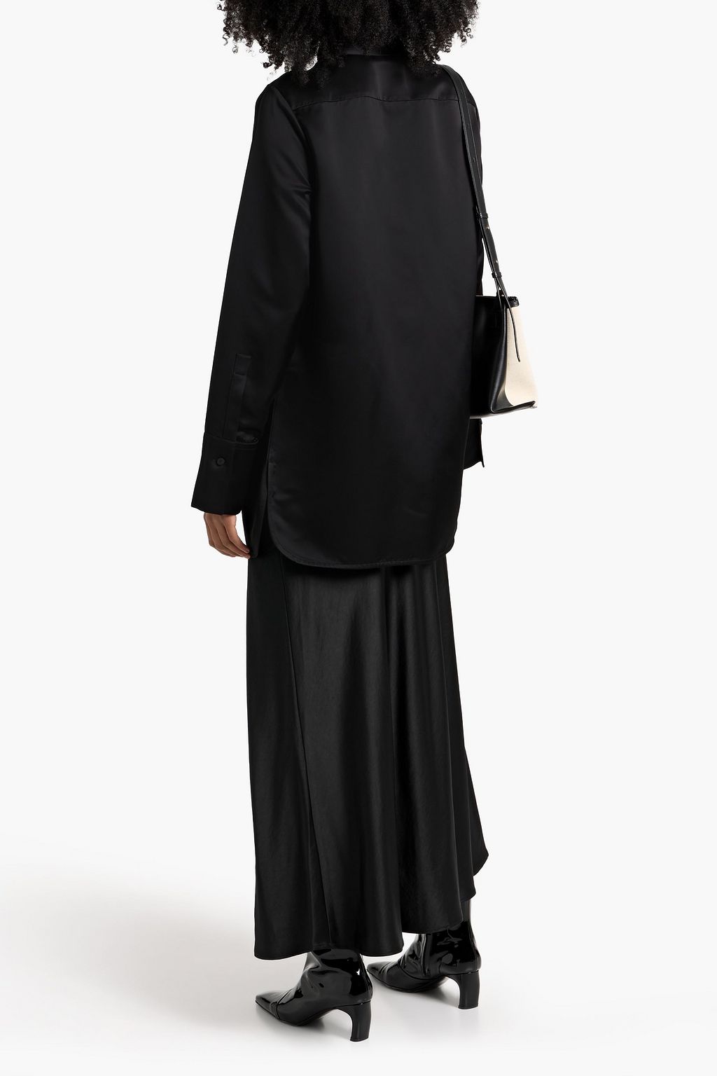 JIL SANDER Cupro-blend satin shirt