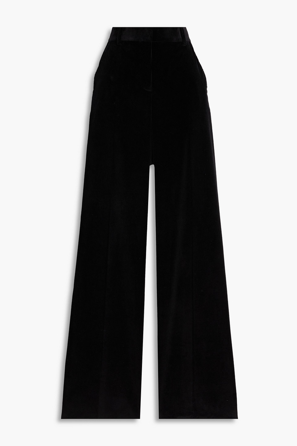 Veronica De Piante Anya Cotton-corduroy Wide-leg Pants In Black