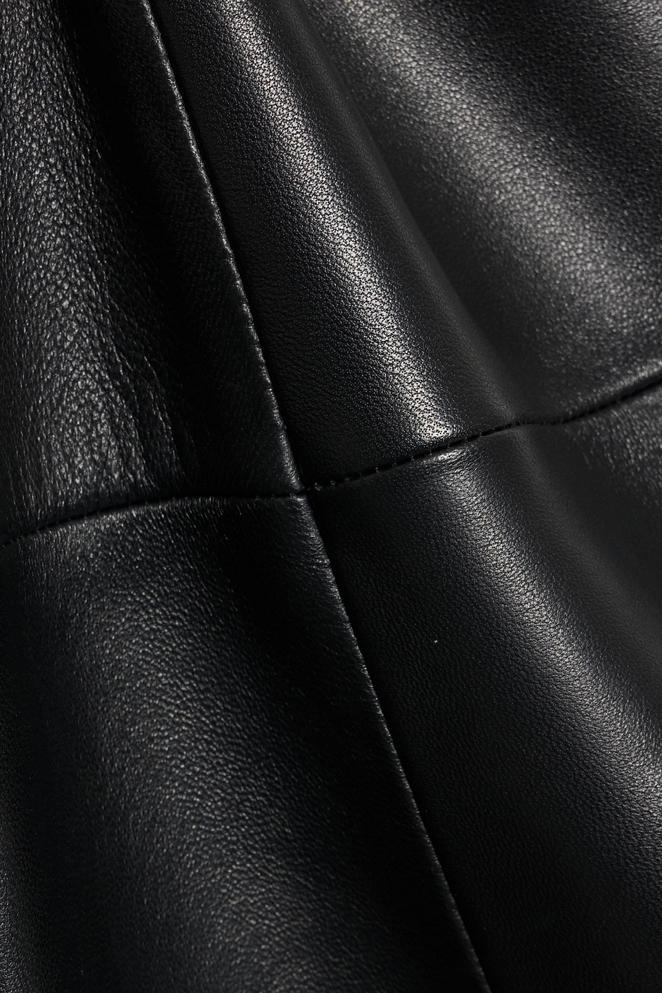 Veronica De Piante Grace Leather Midi Dress In Black