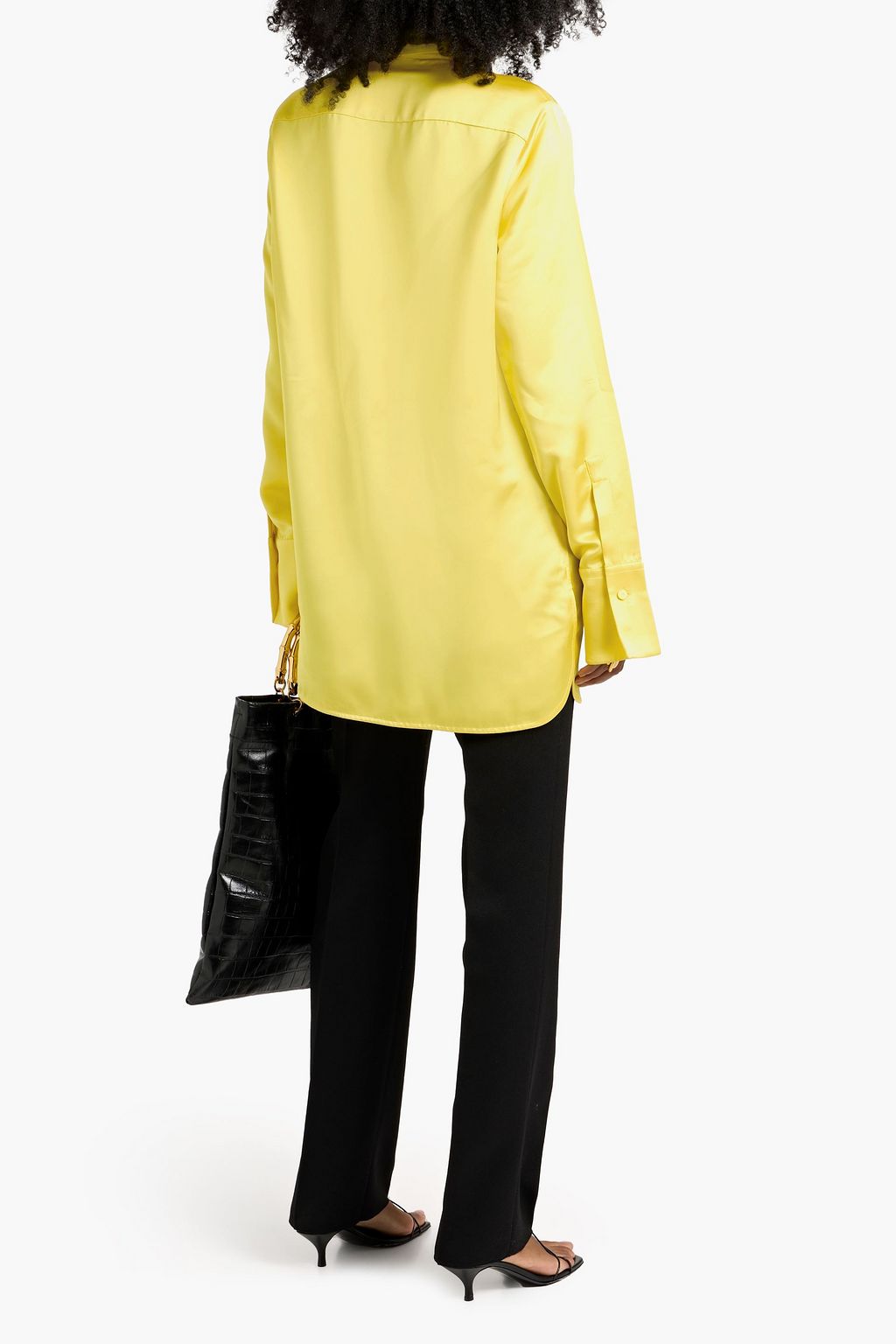 JIL SANDER Cupro-blend satin shirt