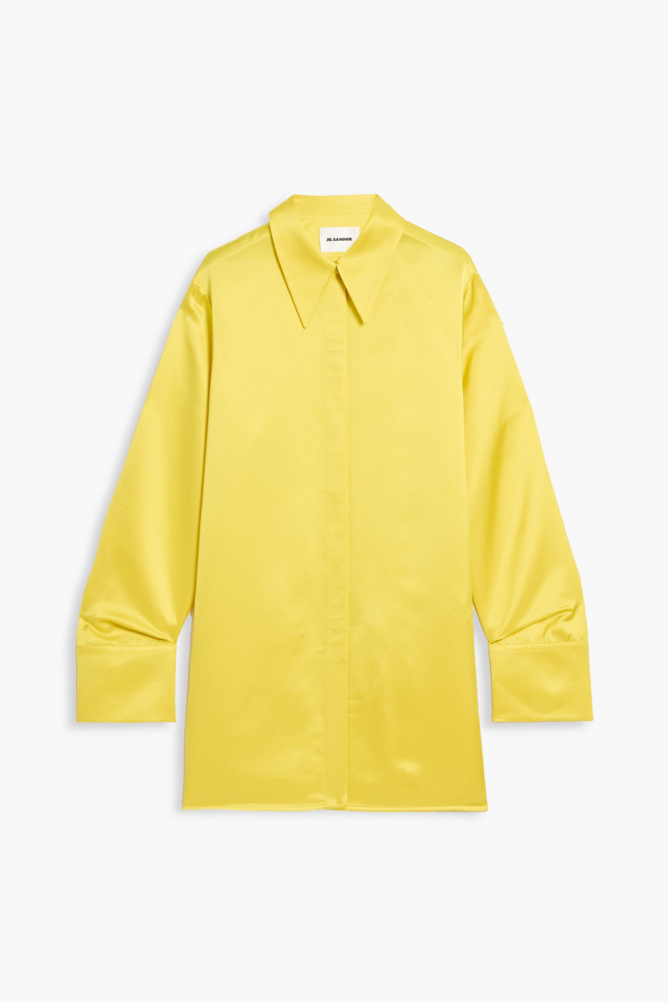 Jil Sander Cupro-blend Satin Shirt In Yellow