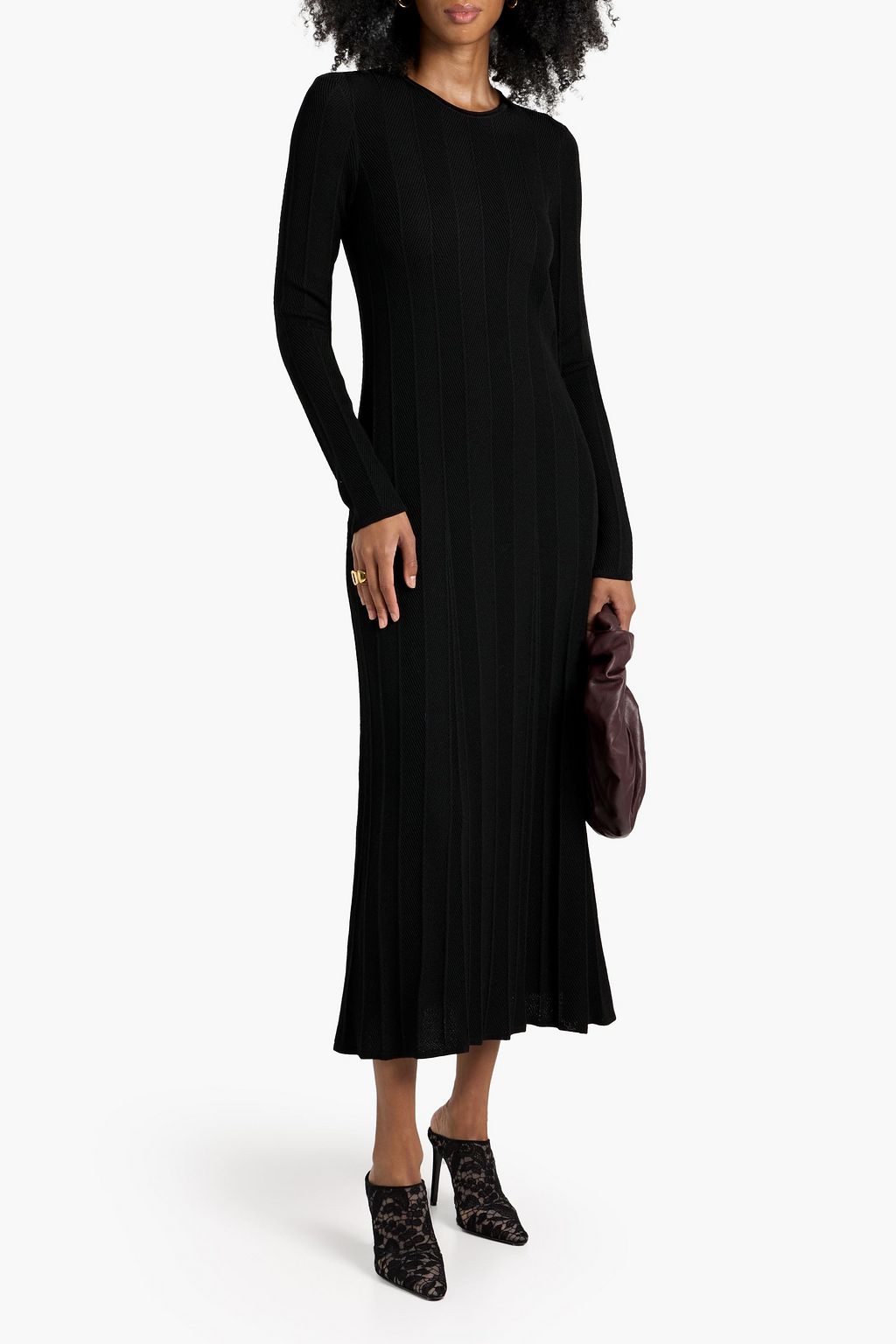 VERONICA DE PIANTE Anais wool midi dress