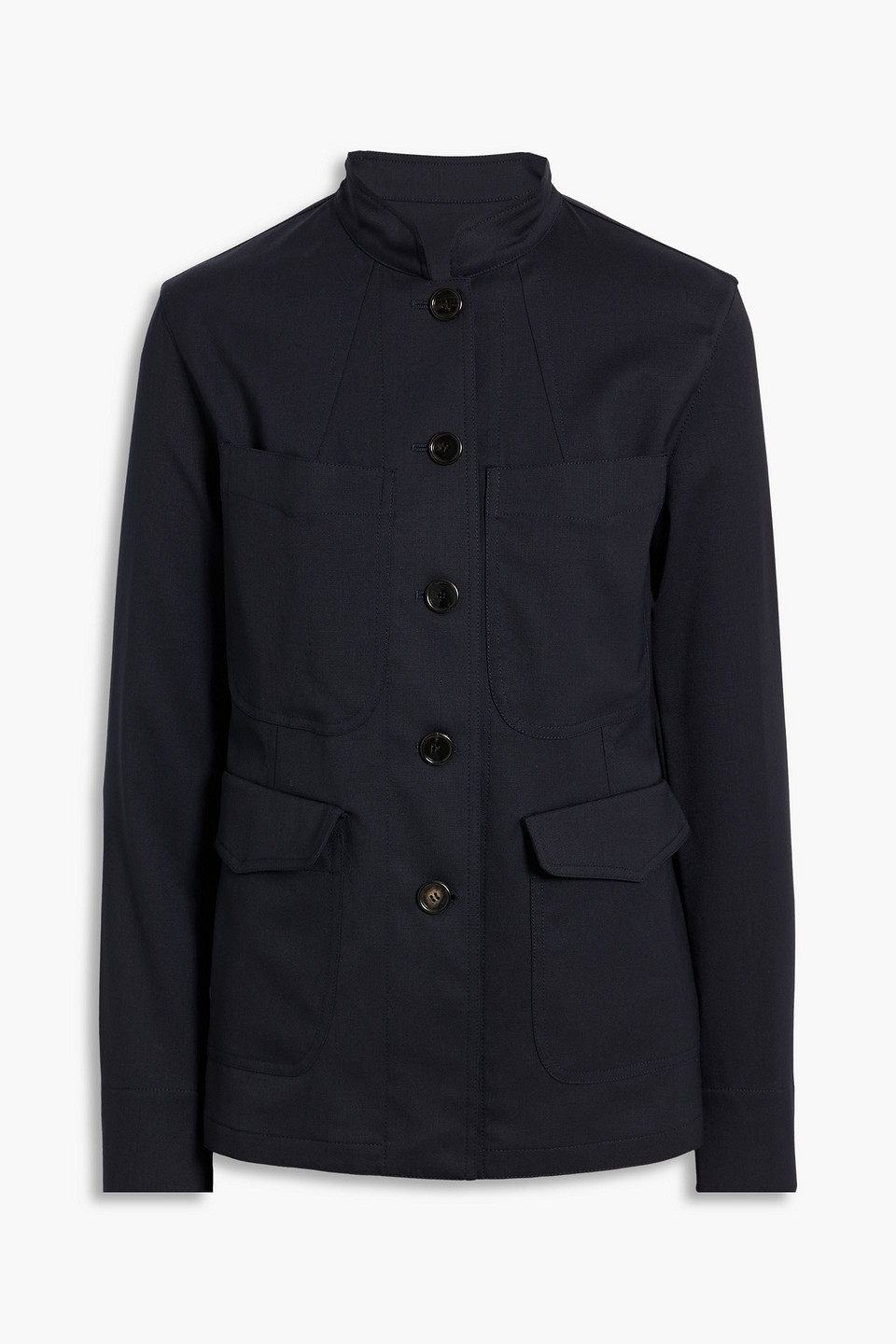 Veronica De Piante Noor Wool-blend Twill Jacket In Blue