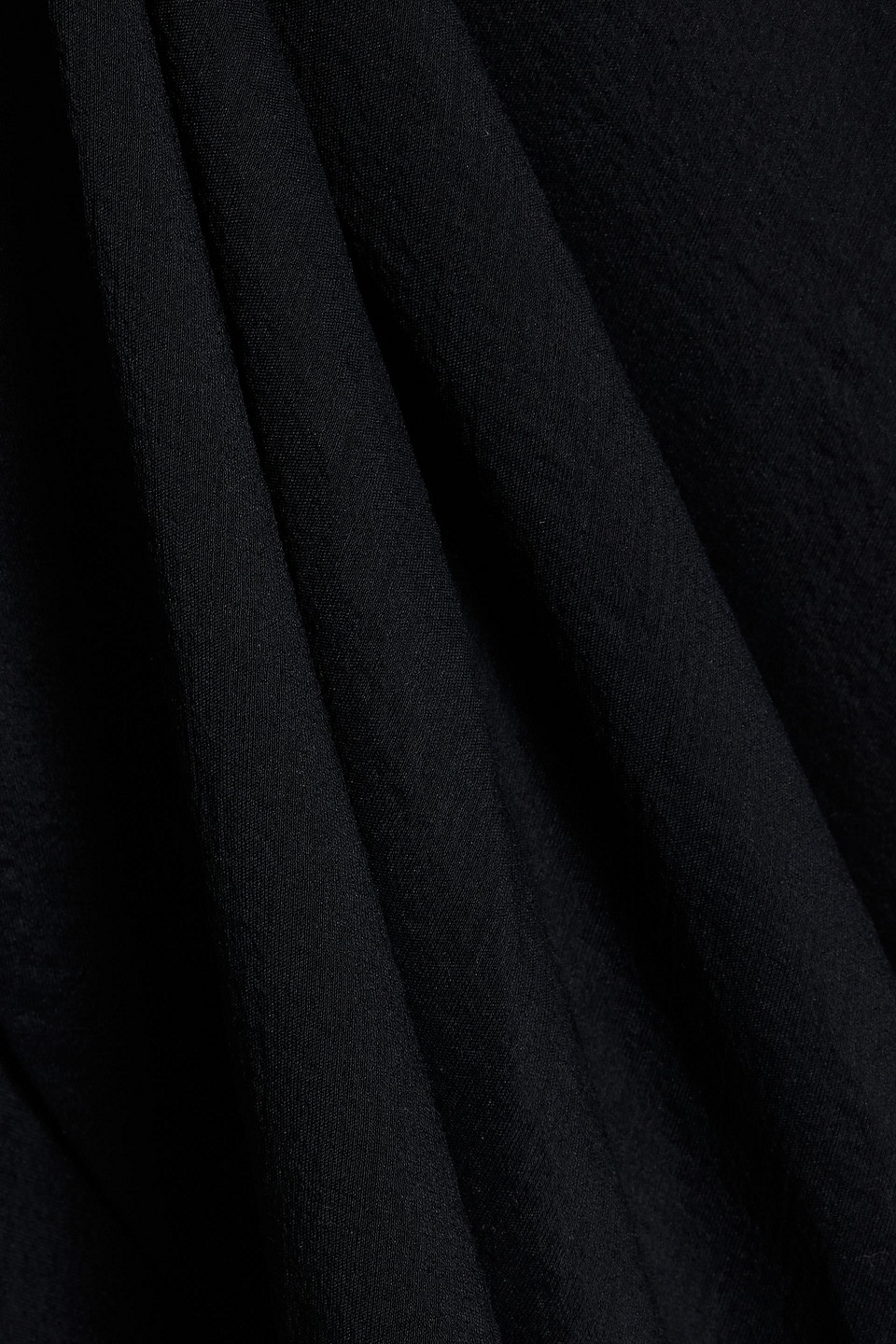 Veronica De Piante Christy Wool And Silk-blend Georgette Gown In Black