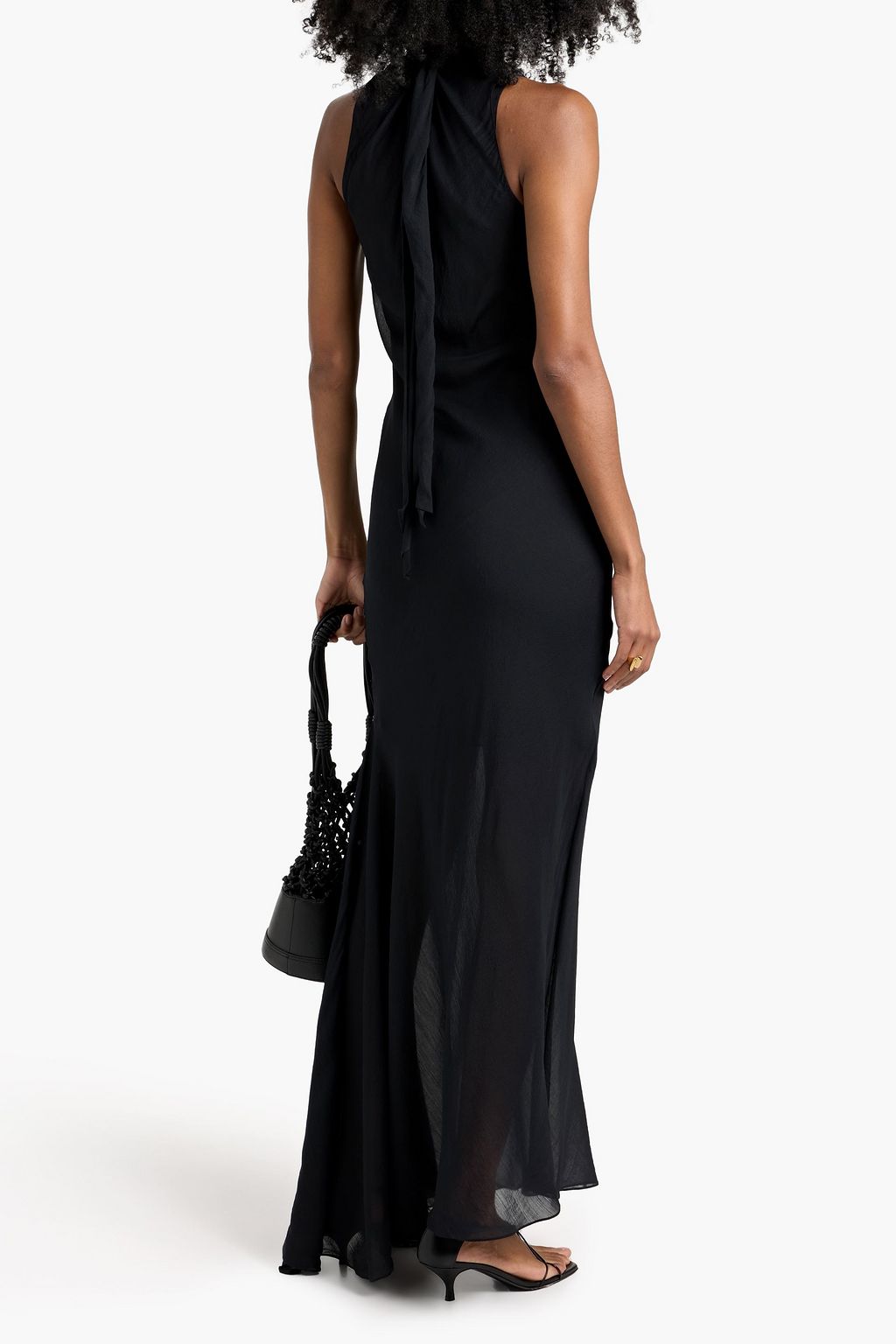 VERONICA DE PIANTE Christy wool and silk-blend georgette gown