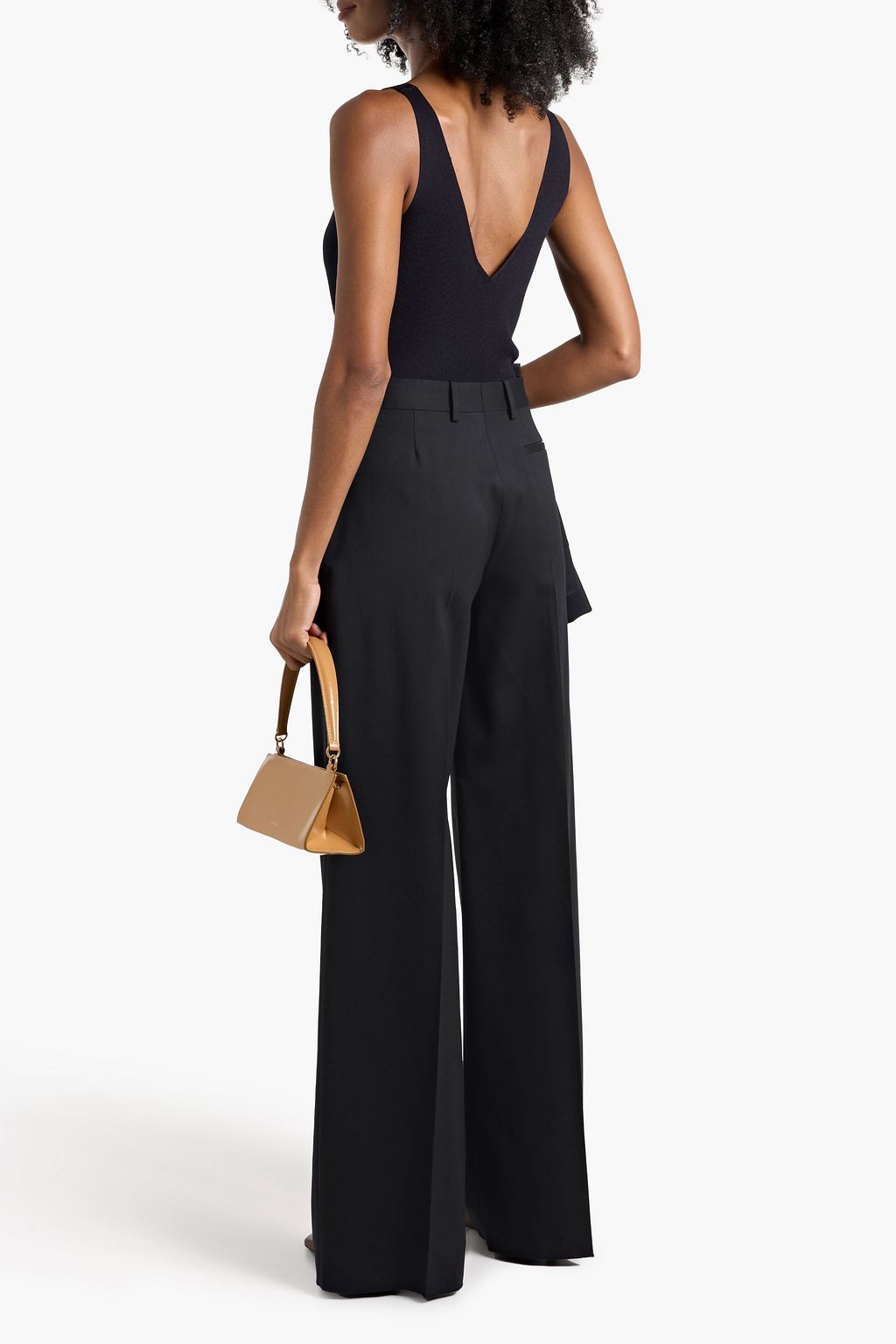 VERONICA DE PIANTE Anya wool-blend twill wide-leg pants