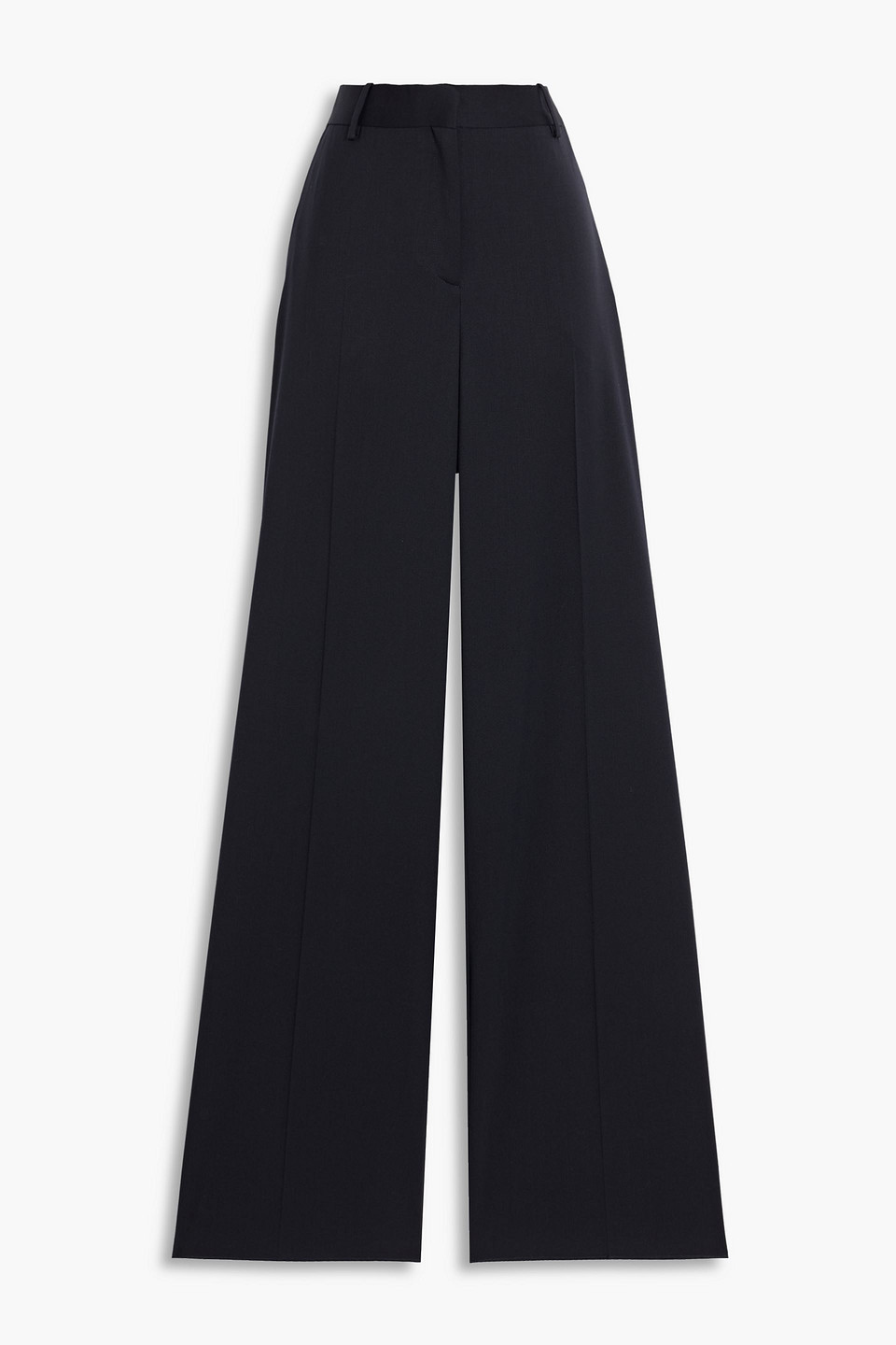 Veronica De Piante Anya Wool-blend Twill Wide-leg Pants In Blue