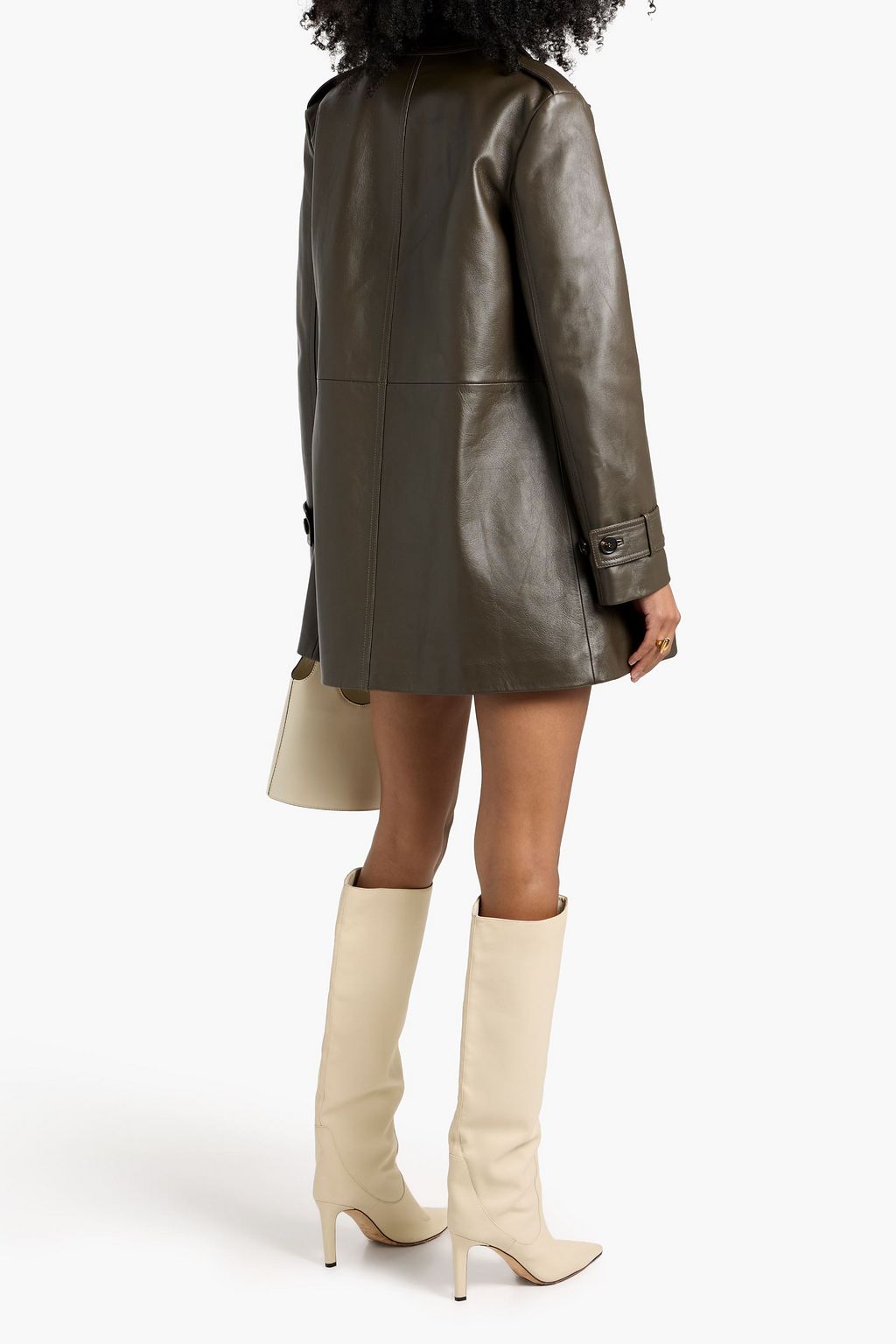 VERONICA DE PIANTE Charlotte double-breasted leather trench coat