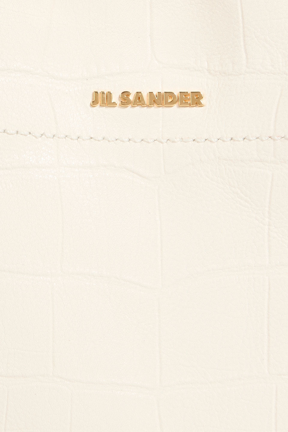 Jil Sander Croc-effect Leather Tote In White