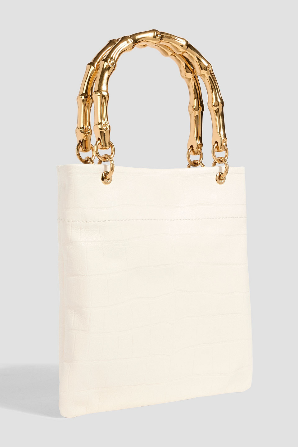 Jil Sander Croc-effect Leather Tote In White