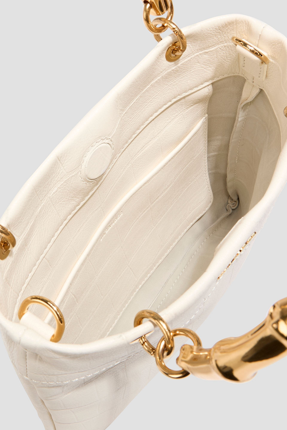 Jil Sander Croc-effect Leather Tote In White