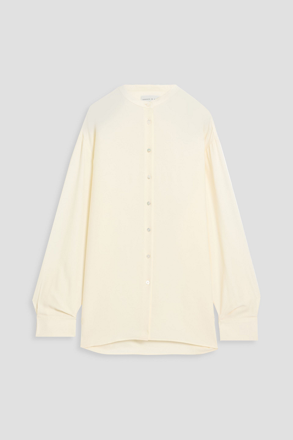 Veronica De Piante Daisy Wool And Silk-blend Shirt In White