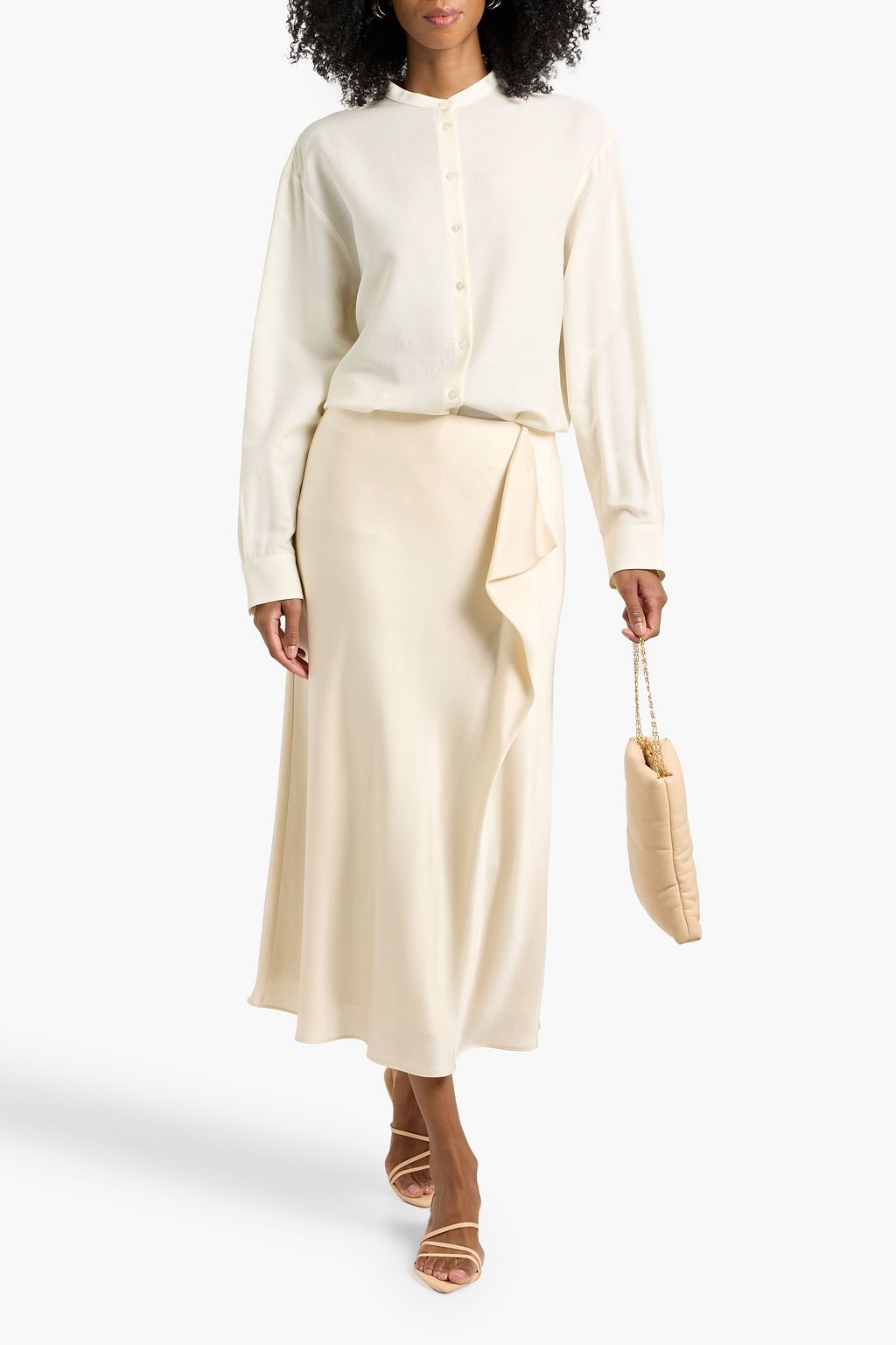 VERONICA DE PIANTE Daisy wool and silk-blend shirt