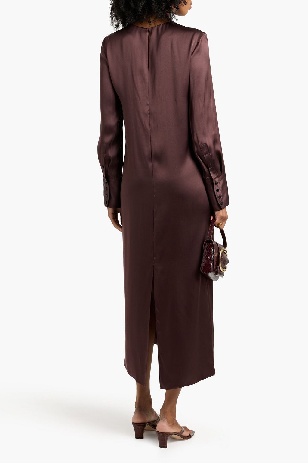 VERONICA DE PIANTE Riya washed-silk midi dress