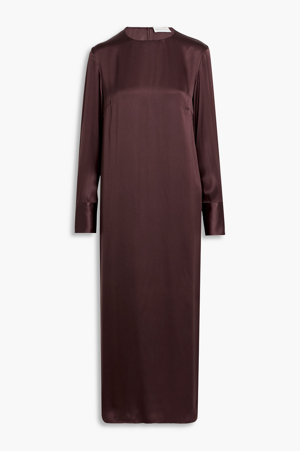 Veronica De Piante Riya Washed-silk Midi Dress In Brown