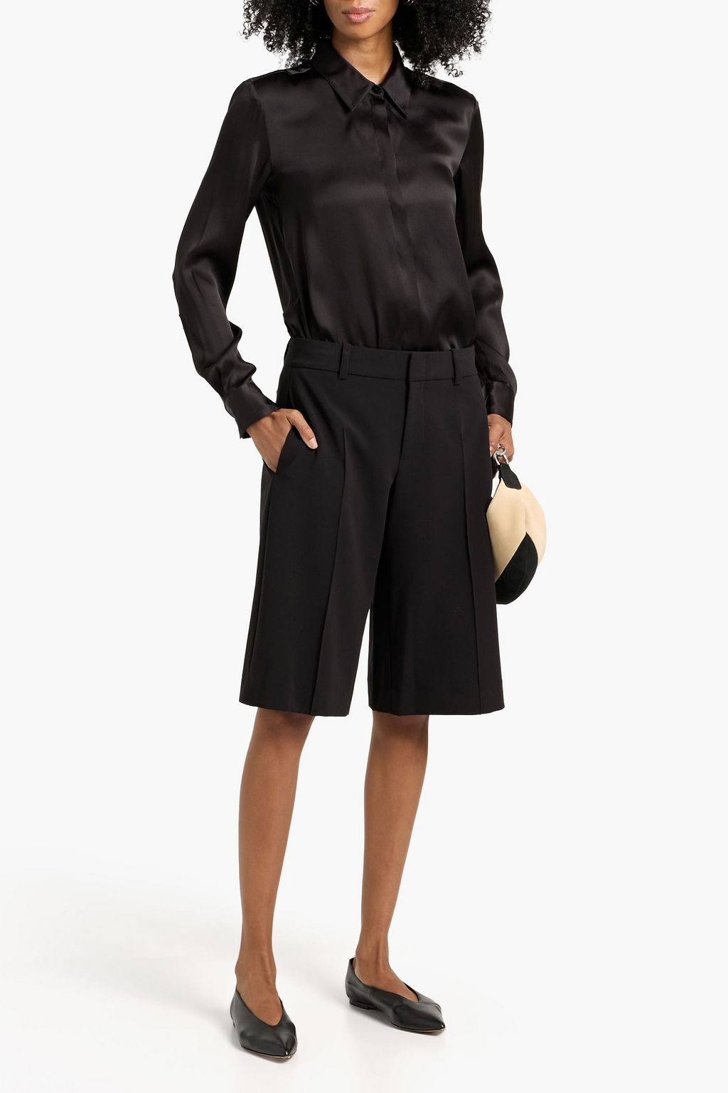VERONICA DE PIANTE Camille washed-silk shirt