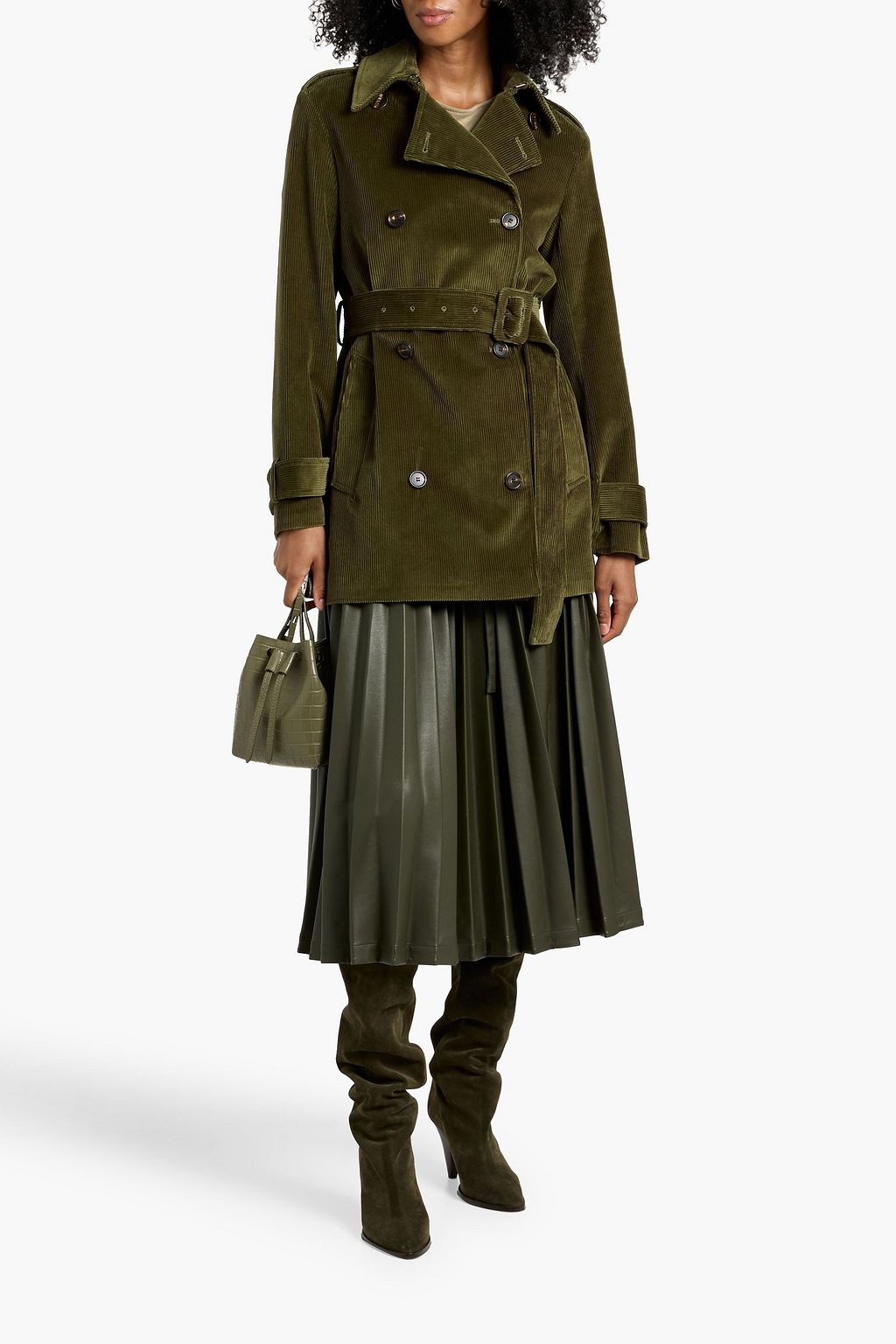 VERONICA DE PIANTE Charlotte cotton-corduroy trench coat
