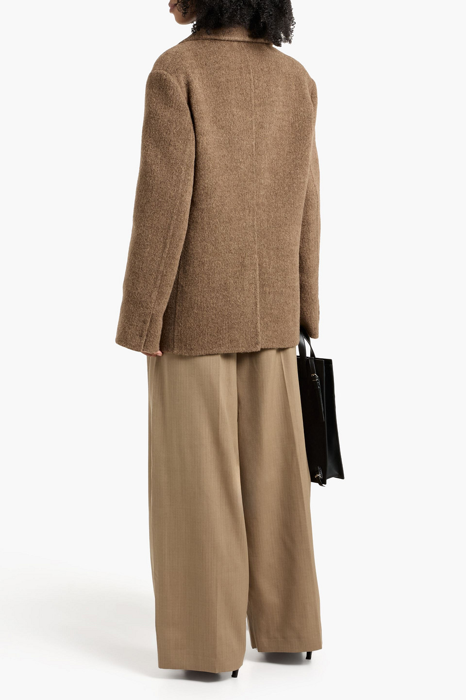Jil Sander Brushed Wool-blend Blazer In Brown