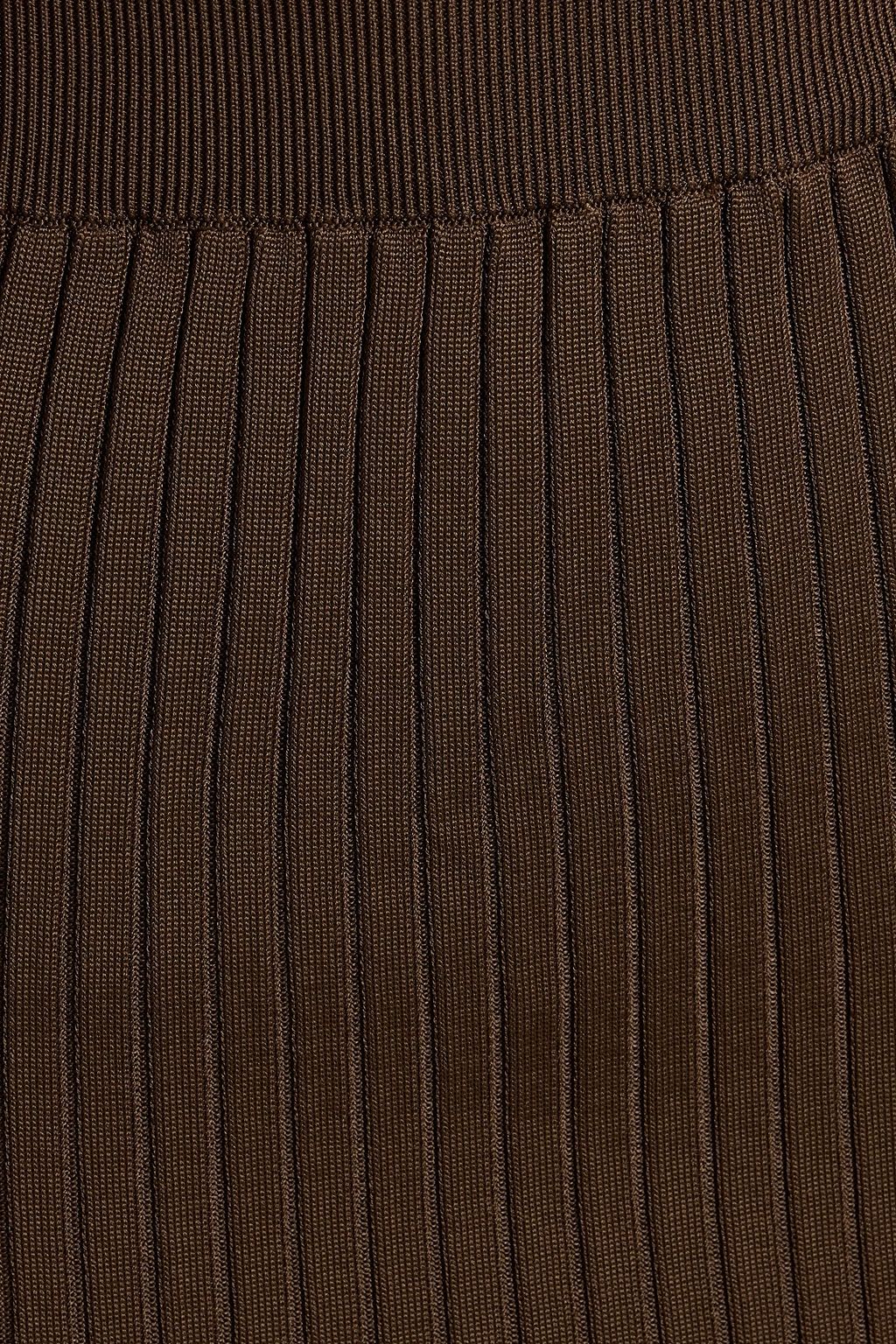 JIL SANDER Ribbed-knit midi pencil skirt