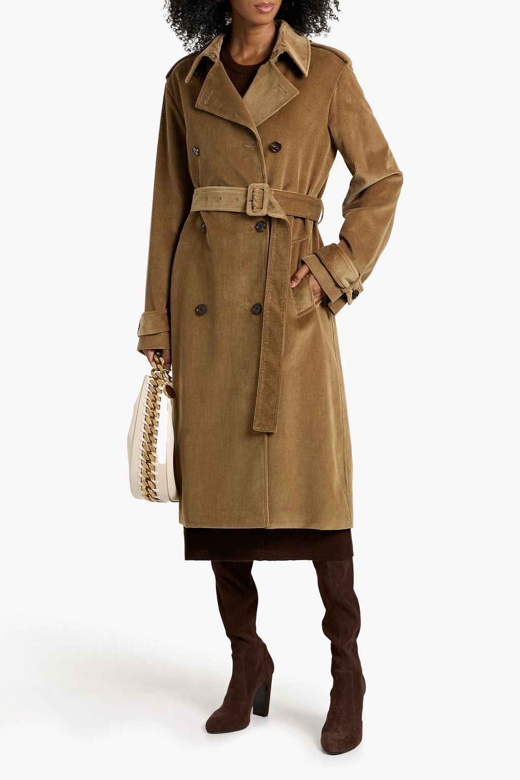 VERONICA DE PIANTE Bella cotton-corduroy trench coat