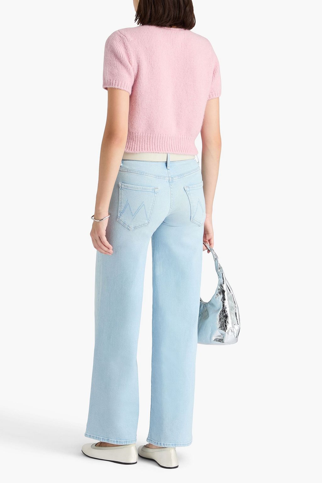 MOTHER Swisher Sneak high-rise wide-leg jeans
