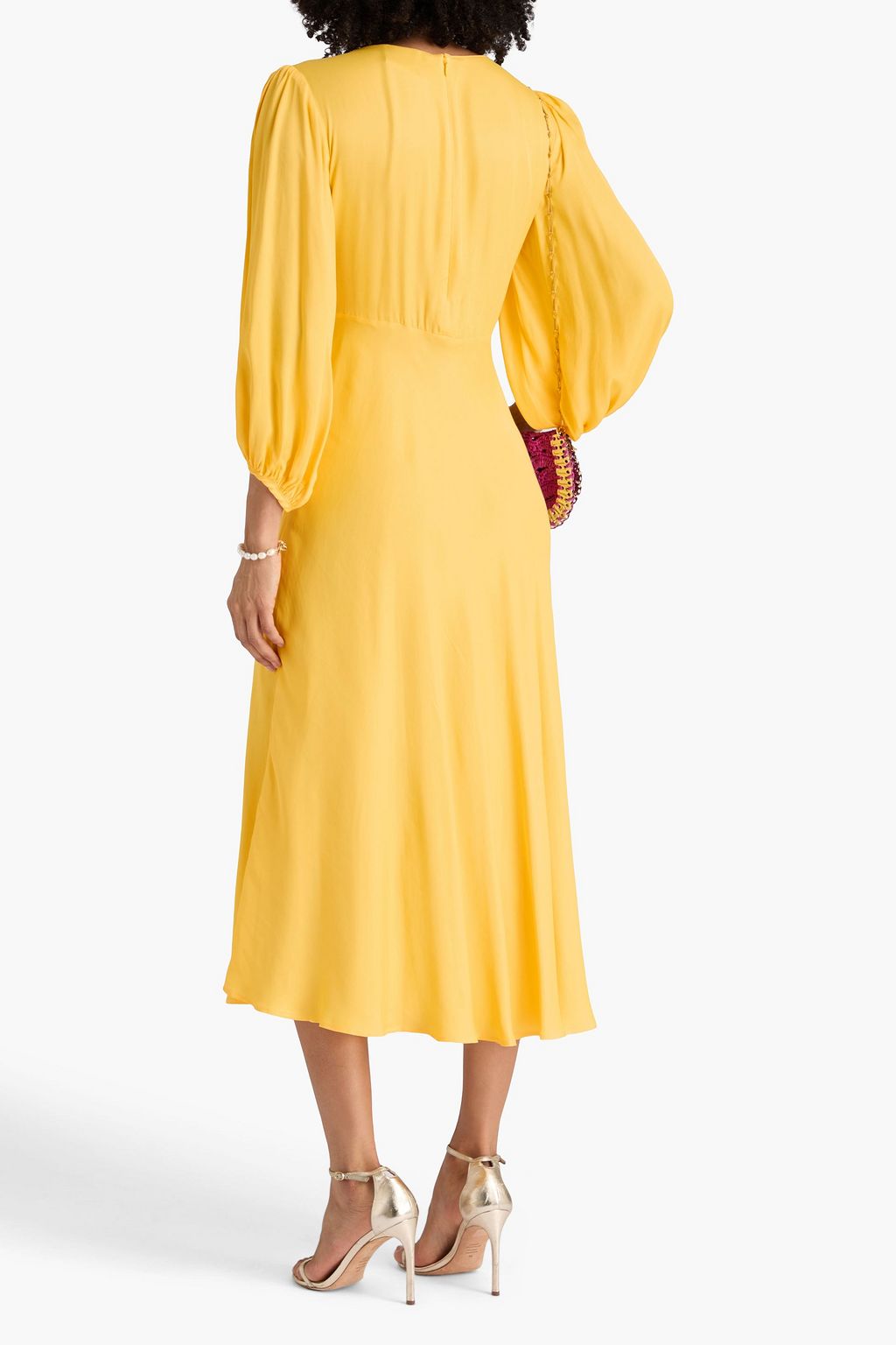 farm rio draped satin maxi dress FARM Rio