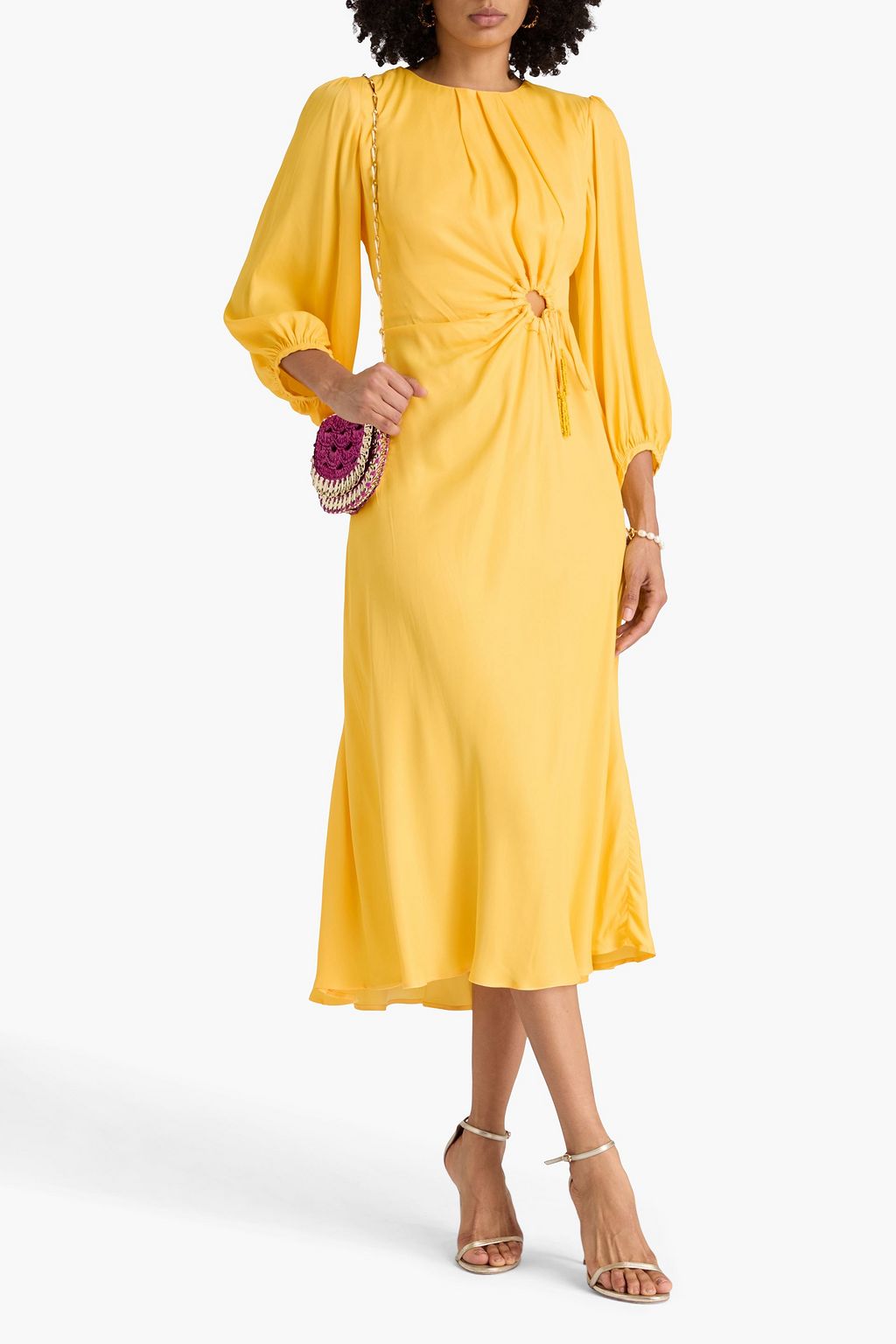 farm rio satin dress Farm Rio Satin Halter Dress