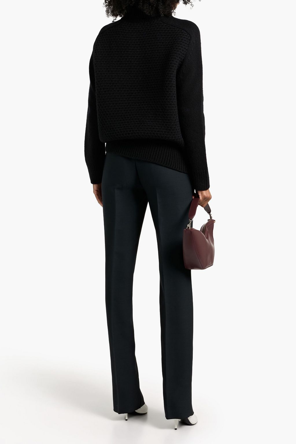 VERONICA DE PIANTE Francoise textured-knit cashmere turtleneck sweater
