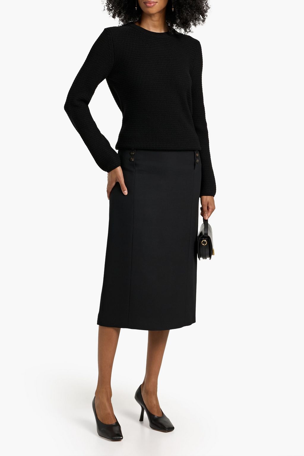 VERONICA DE PIANTE Chloe waffle-knit wool sweater