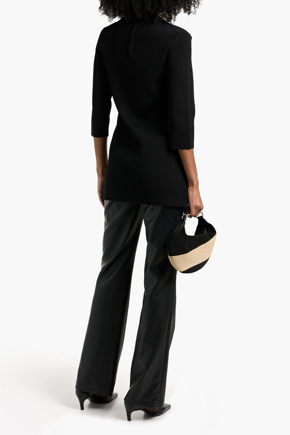 Veronica De Piante Zoe Wool Top In Black