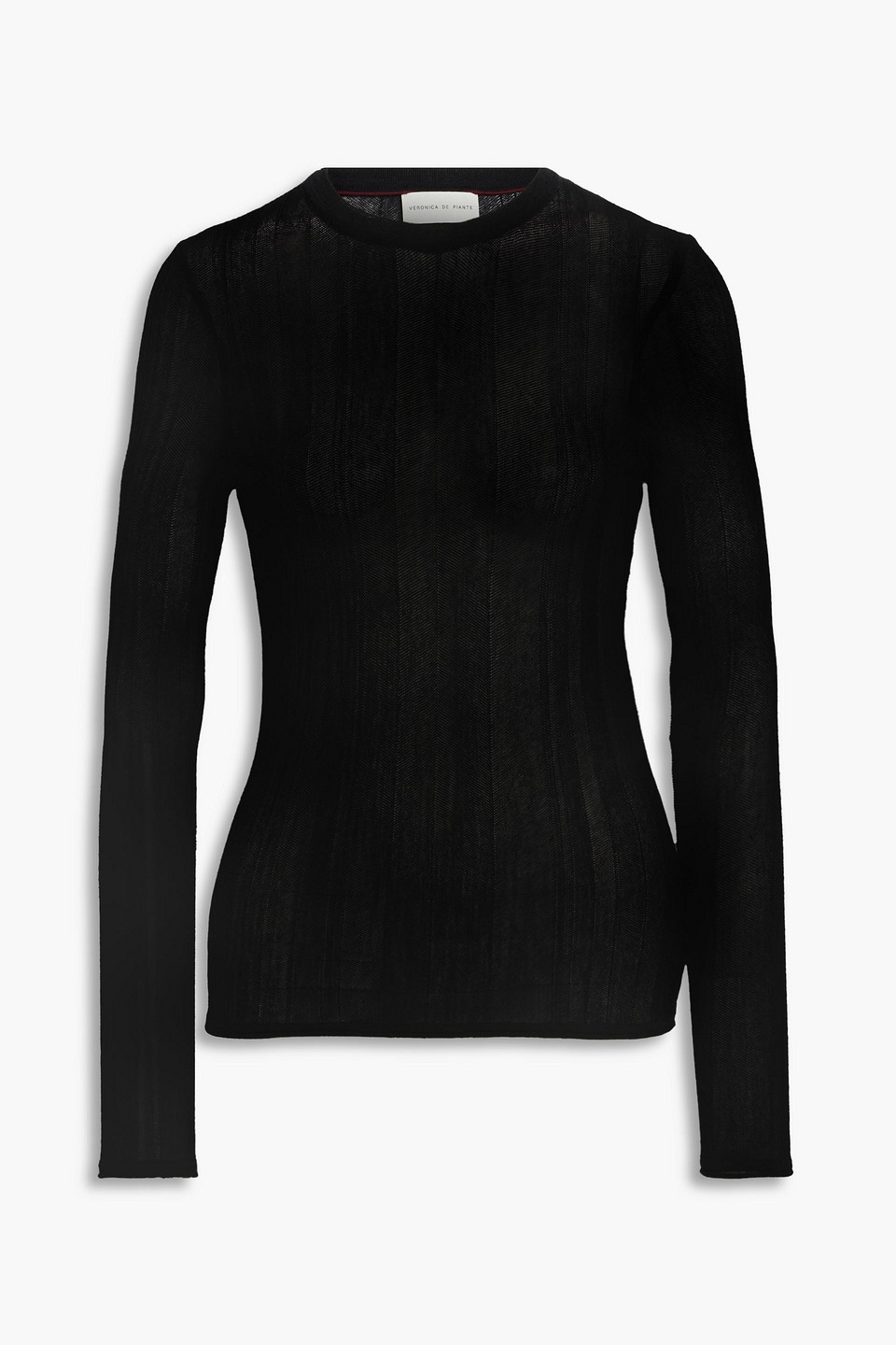 Veronica De Piante Alise Ribbed Wool Sweater In Black