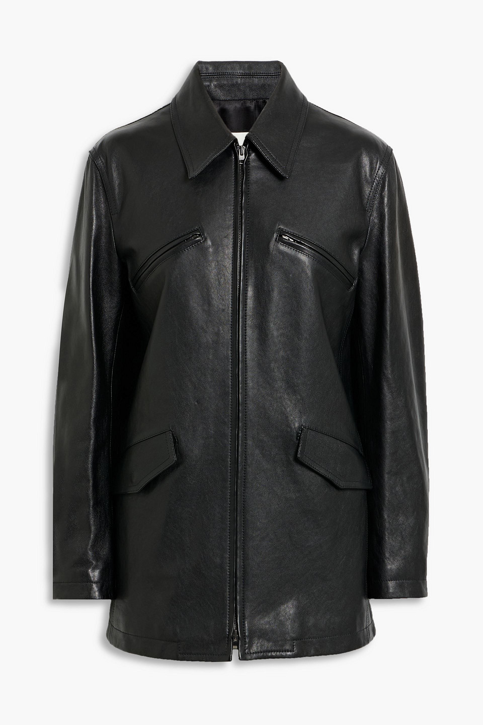 Veronica De Piante Cassidy Leather Jacket In Black