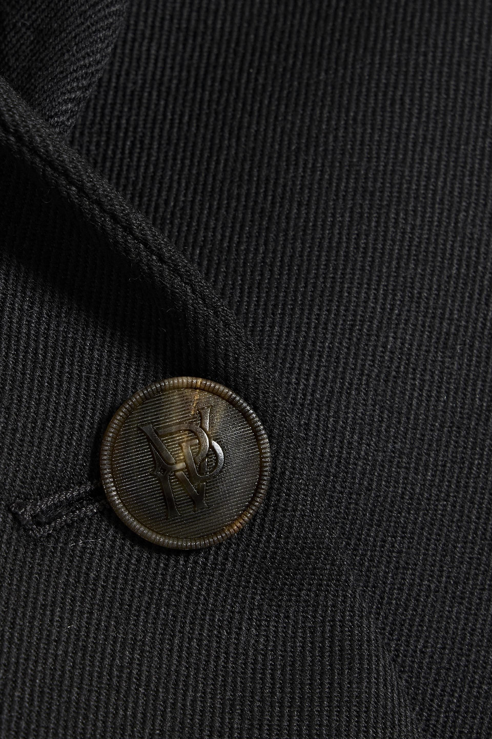 Veronica De Piante Astrid Wool-twill Blazer In Black