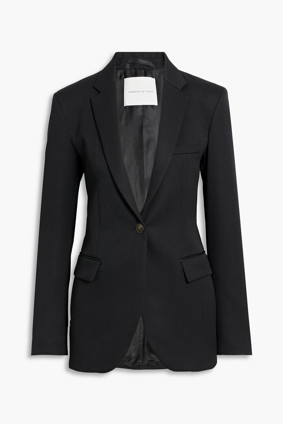 Veronica De Piante Astrid Wool-twill Blazer In Black